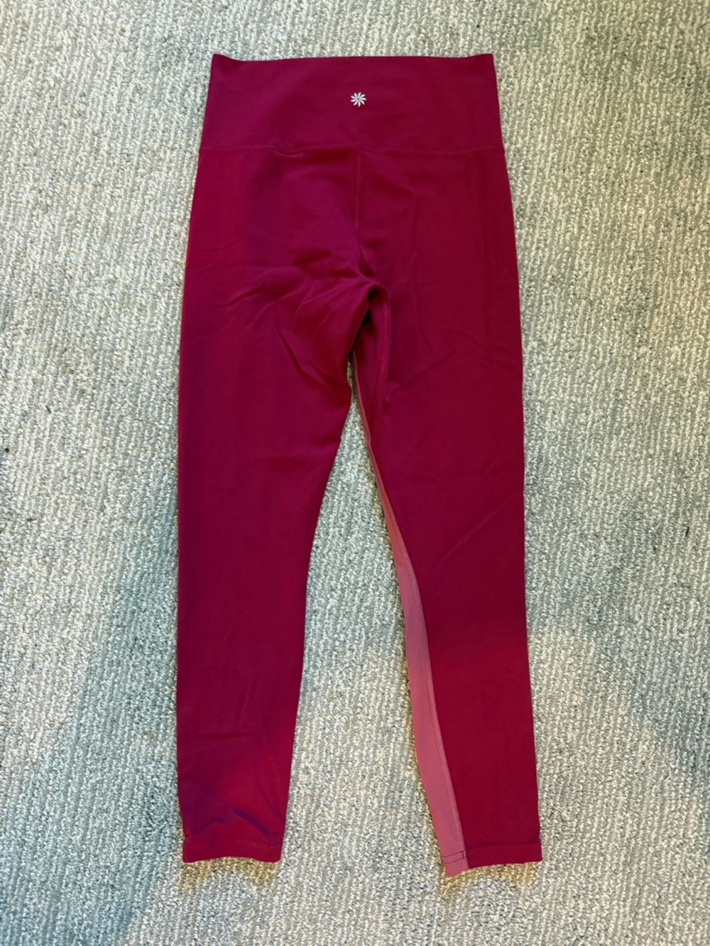 Athleta Transcend Colorblock 7/8 Tight | Pink Red High Rise Leggings | Size S - Picture 3 of 3